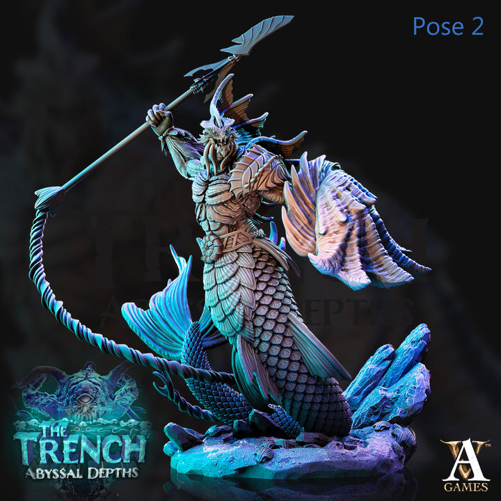 Merrow - | Resin Miniature | Dungeons and Dragons Miniatures | Pathfinder Miniatures | D&amp;D 5e | RPG - Tabletop | Figure for Painting |
