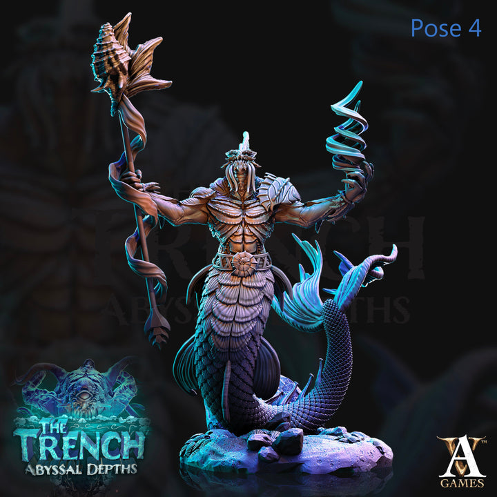Merrow - | Resin Miniature | Dungeons and Dragons Miniatures | Pathfinder Miniatures | D&amp;D 5e | RPG - Tabletop | Figure for Painting |