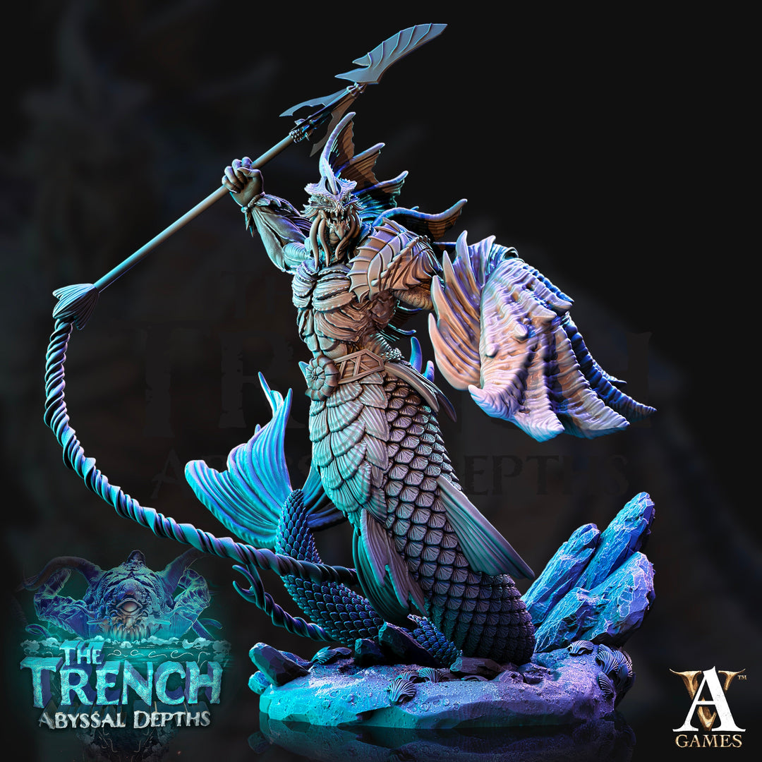 Merrow - | Resin Miniature | Dungeons and Dragons Miniatures | Pathfinder Miniatures | D&D 5e | RPG - Tabletop | Figure for Painting |