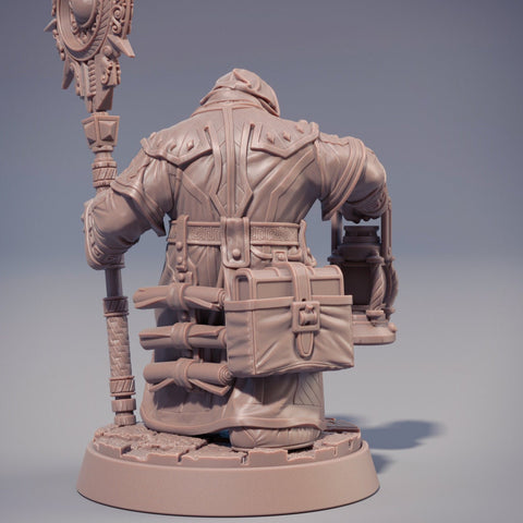 Dwarf Wizard Miniatures | Spell Caster | Dungeons and Dragons | 28mm,32mm,54mm, 75mm, 100mm Scales | Pathfinder | Figure for Painting|