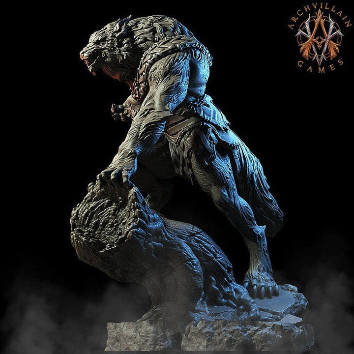 Werewolf | 65mm | Archvillain Games | 3d printed | Collector| Figure for painting |