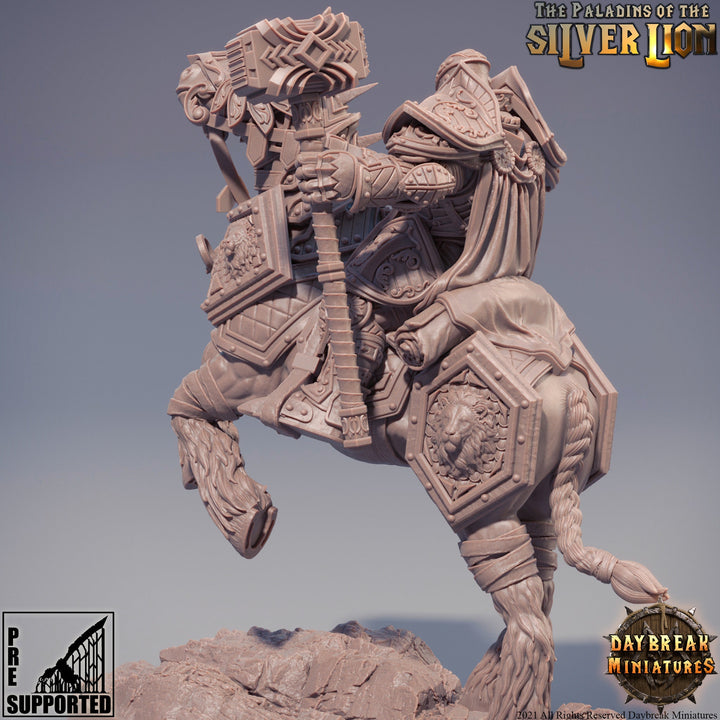 Paladin | Cavalier | Miniature | Heavy Armor | Dungeons and Dragons | 28mm Scale | 32mm scale | Pathfinder | AOS ||