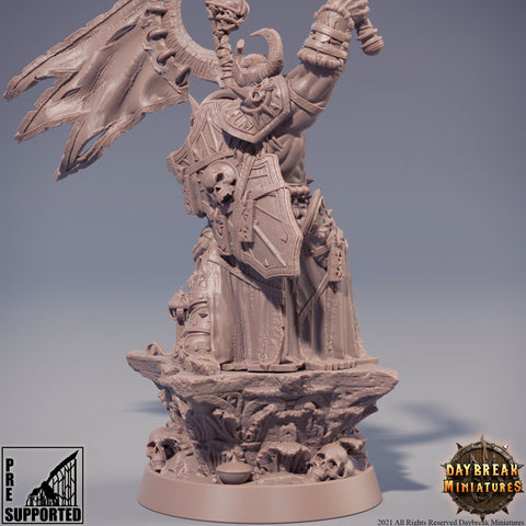 Chaos Knight flaming sword | Blood Warriors | 28mm, 32mm, 75mm | Miniature | Dungeons and Dragons | Pathfinder |