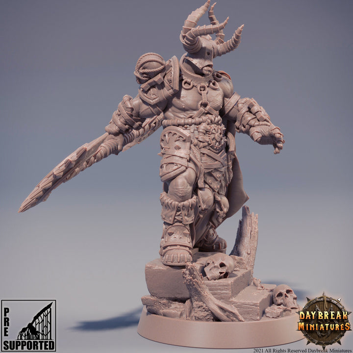 Chaos Knight | Blood Warriors | 28mm, 32mm, 75mm | Miniature | Dungeons and Dragons | Pathfinder |