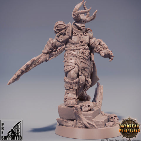 Chaos Knight | Blood Warriors | 28mm, 32mm, 75mm | Miniature | Dungeons and Dragons | Pathfinder |
