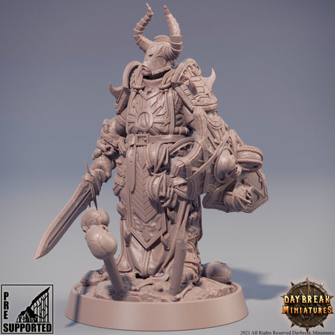Chaos Knight | Blood Warriors | 28mm, 32mm, 75mm | Miniature | Dungeons and Dragons | Pathfinder |