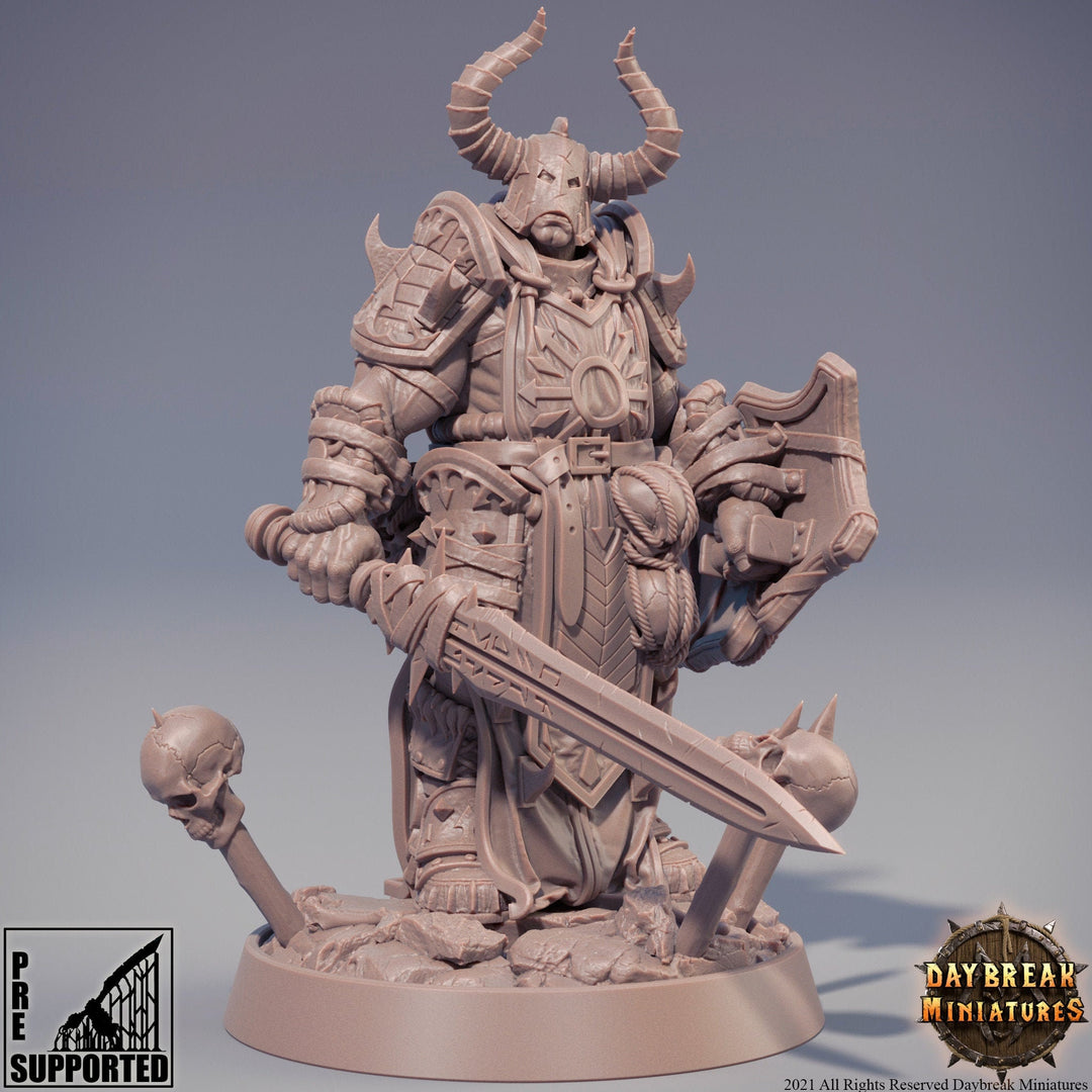 Chaos Knight | Blood Warriors | 28mm, 32mm, 75mm | Miniature | Dungeons and Dragons | Pathfinder |