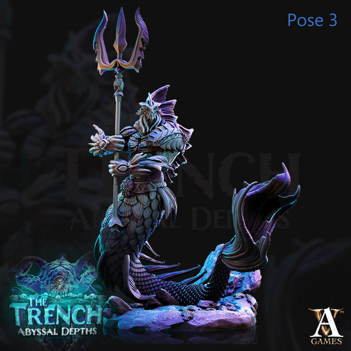 Merrow - | Resin Miniature | Dungeons and Dragons Miniatures | Pathfinder Miniatures | D&amp;D 5e | RPG - Tabletop | Figure for Painting |