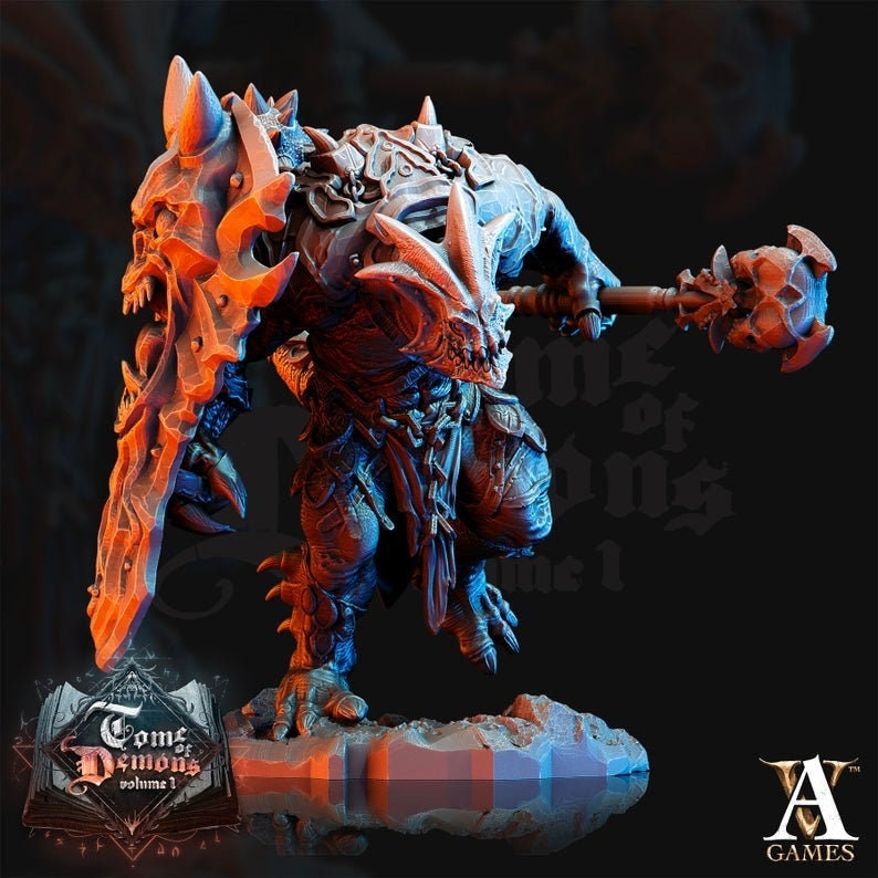 Tanarukk Demon DnD | 70mm | Foot soldier Demon | 32mm scale | Out of the Abyss | Demon | Dungeons and Dragons |