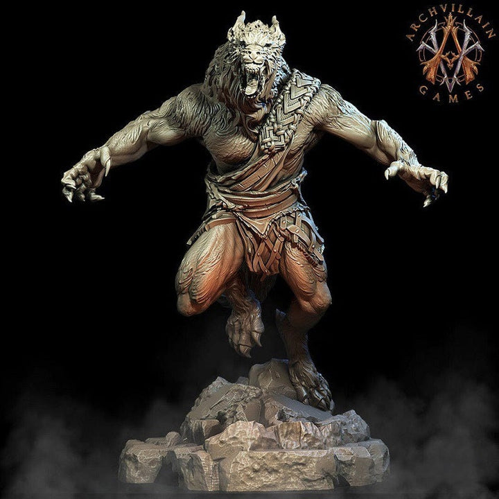 Werewolf | 65mm | Archvillain Games | 3d printed | Collector| Figure for painting |