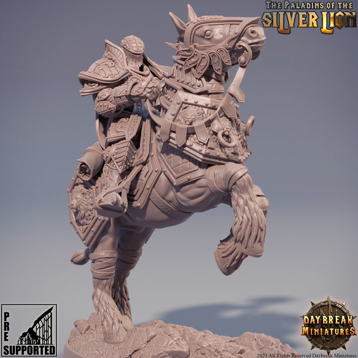Paladin | Cavalier | Miniature | Heavy Armor | Dungeons and Dragons | 28mm Scale | 32mm scale | Pathfinder | AOS ||
