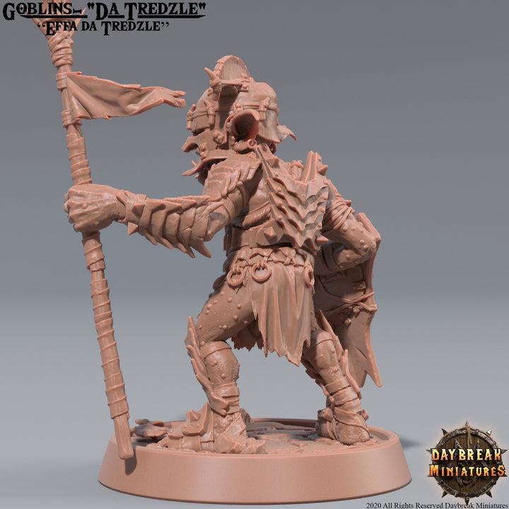 Goblin Chieftain | DnD Miniatures | Dungeons and Dragons | 28mm, 32mm, 75mm scale| Pathfinder | Figure for Painting|