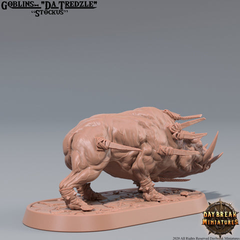 War Boar | DnD Miniatures | Dungeons and Dragons | 28mm, 32mm, 75mm scale| Pathfinder | Figure for Painting| Gloomspite Glitz
