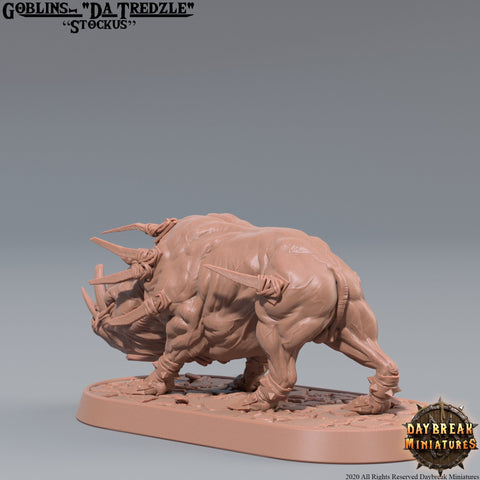War Boar | DnD Miniatures | Dungeons and Dragons | 28mm, 32mm, 75mm scale| Pathfinder | Figure for Painting| Gloomspite Glitz