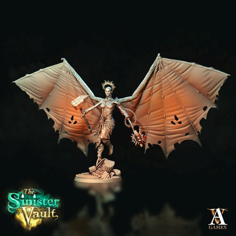 Zariel the Fallen Angel |28mm, 32mm, 54mm, 75mm, 100mm Scale |Angel Succubus Miniature | D& D Miniatures | Pathfinder Miniatures |