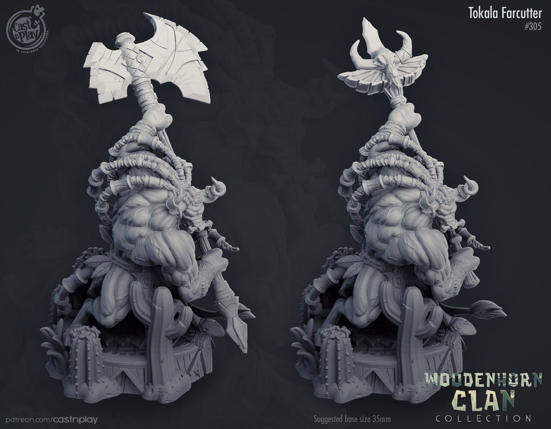 Minotaur | 28mm, 32mm Scale | 45mm Tall | Dungeons and Dragons Miniatures | Pathfinder Minotaur | DnD Mini | Tabletop RPG ||