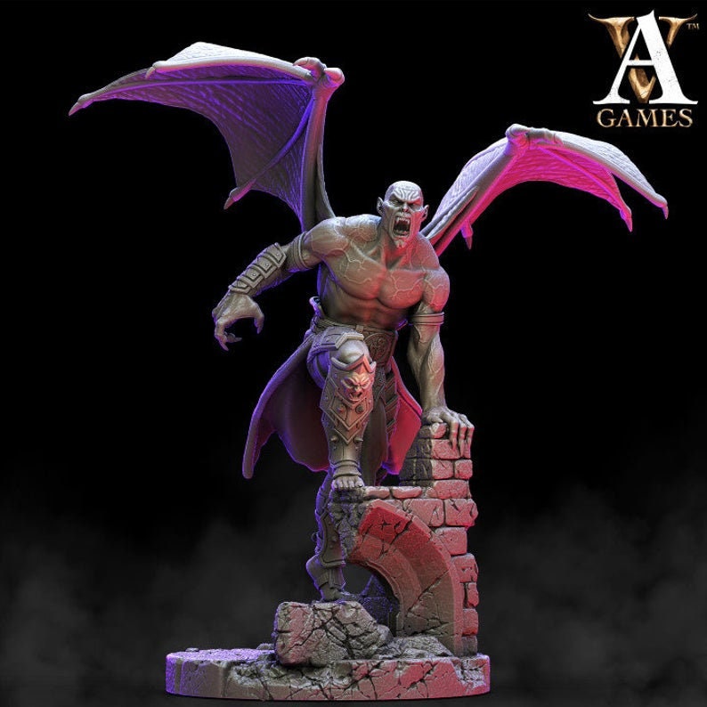 Vampire - | 32mm Scale | Vampire Miniature | Dungeons and Dragons Miniatures Undead | Pathfinder Miniatures | Vampire Figurine | Mini
