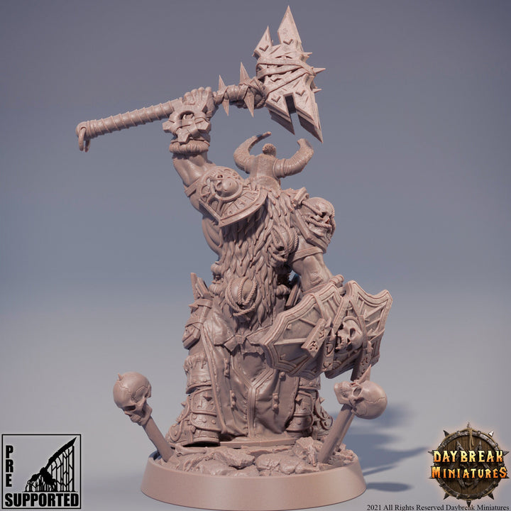 Evil Fighter Mace and Shield | Blood Warriors | 28mm, 32mm, 75mm | Miniature | Dungeons and Dragons | Pathfinder | DnD