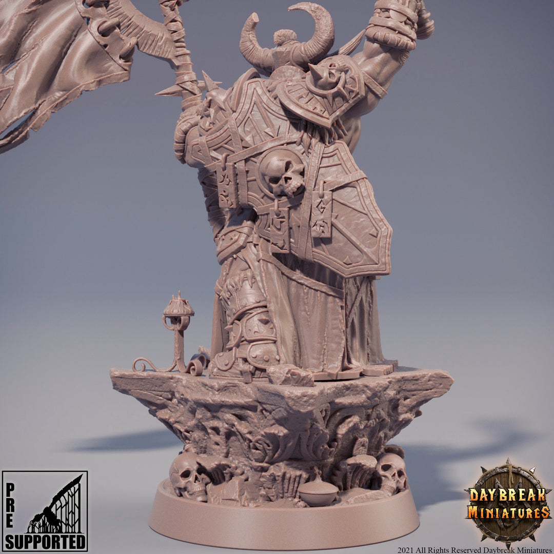 Chaos Knight flaming sword | Blood Warriors | 28mm, 32mm, 75mm | Miniature | Dungeons and Dragons | Pathfinder |