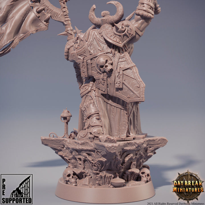 Chaos Knight flaming sword | Blood Warriors | 28mm, 32mm, 75mm | Miniature | Dungeons and Dragons | Pathfinder |