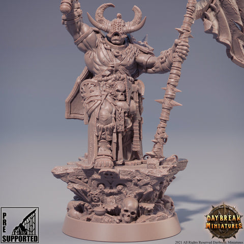Chaos Knight flaming sword | Blood Warriors | 28mm, 32mm, 75mm | Miniature | Dungeons and Dragons | Pathfinder |