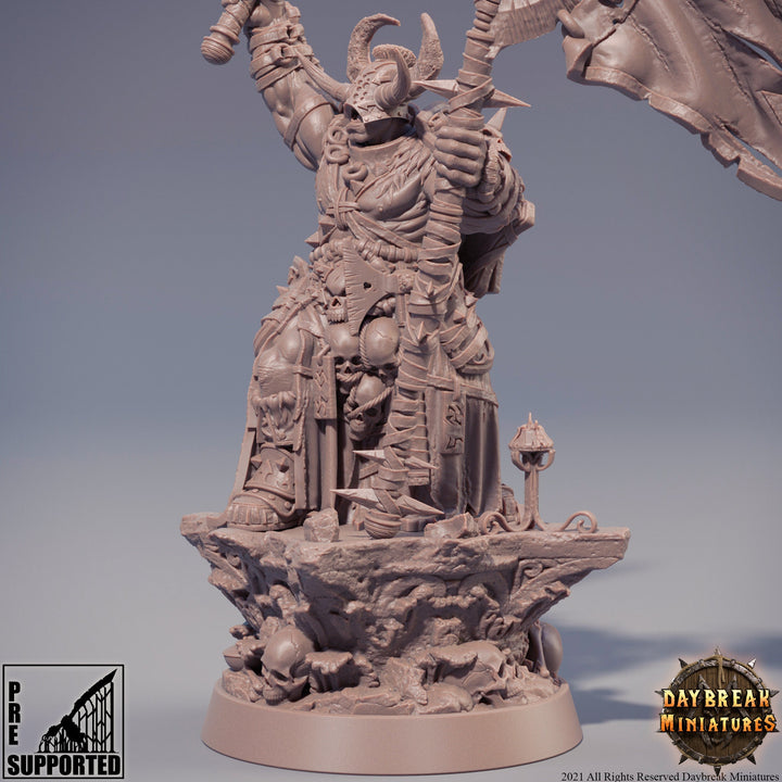 Chaos Knight flaming sword | Blood Warriors | 28mm, 32mm, 75mm | Miniature | Dungeons and Dragons | Pathfinder |