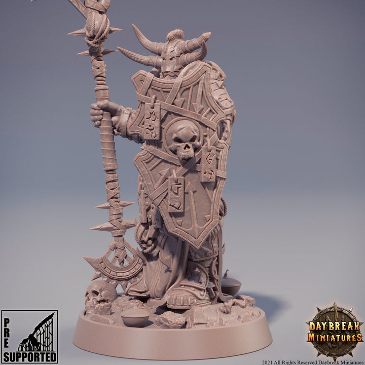 Chaos Knight Figurine| Blood Warriors | 28mm, 32mm, 75mm | Miniature | Dungeons and Dragons | Pathfinder |