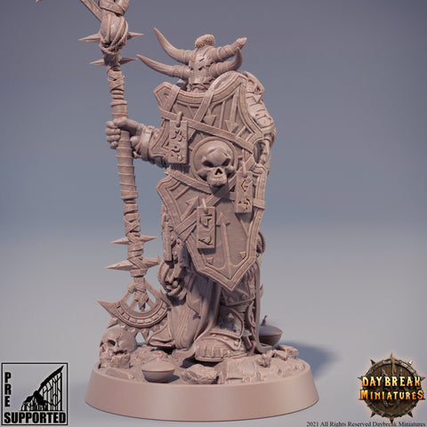 Chaos Knight Figurine| Blood Warriors | 28mm, 32mm, 75mm | Miniature | Dungeons and Dragons | Pathfinder |