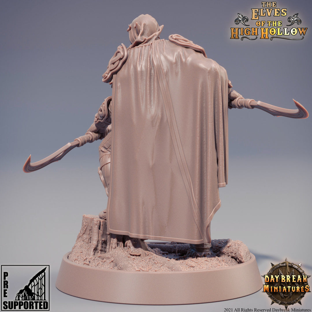 Wood Elf Ranger Fighter | Elf Fighter | Miniature | 28mm Scale | 32mm Scale | 75mm Scale | Pathfinder Figure | DnD | Elf Figurine unpainted|