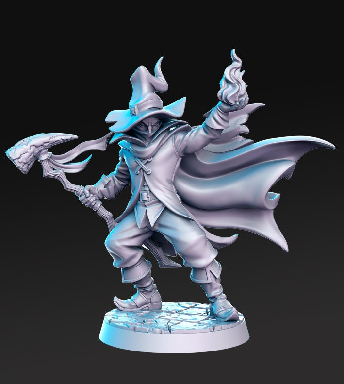 Warlock Great Old One | Miniatures | Wizard | Mage | Dungeons and Dragons | 28mm and 32mm Scale| Pathfinder | Resin Unpainted Miniature| |
