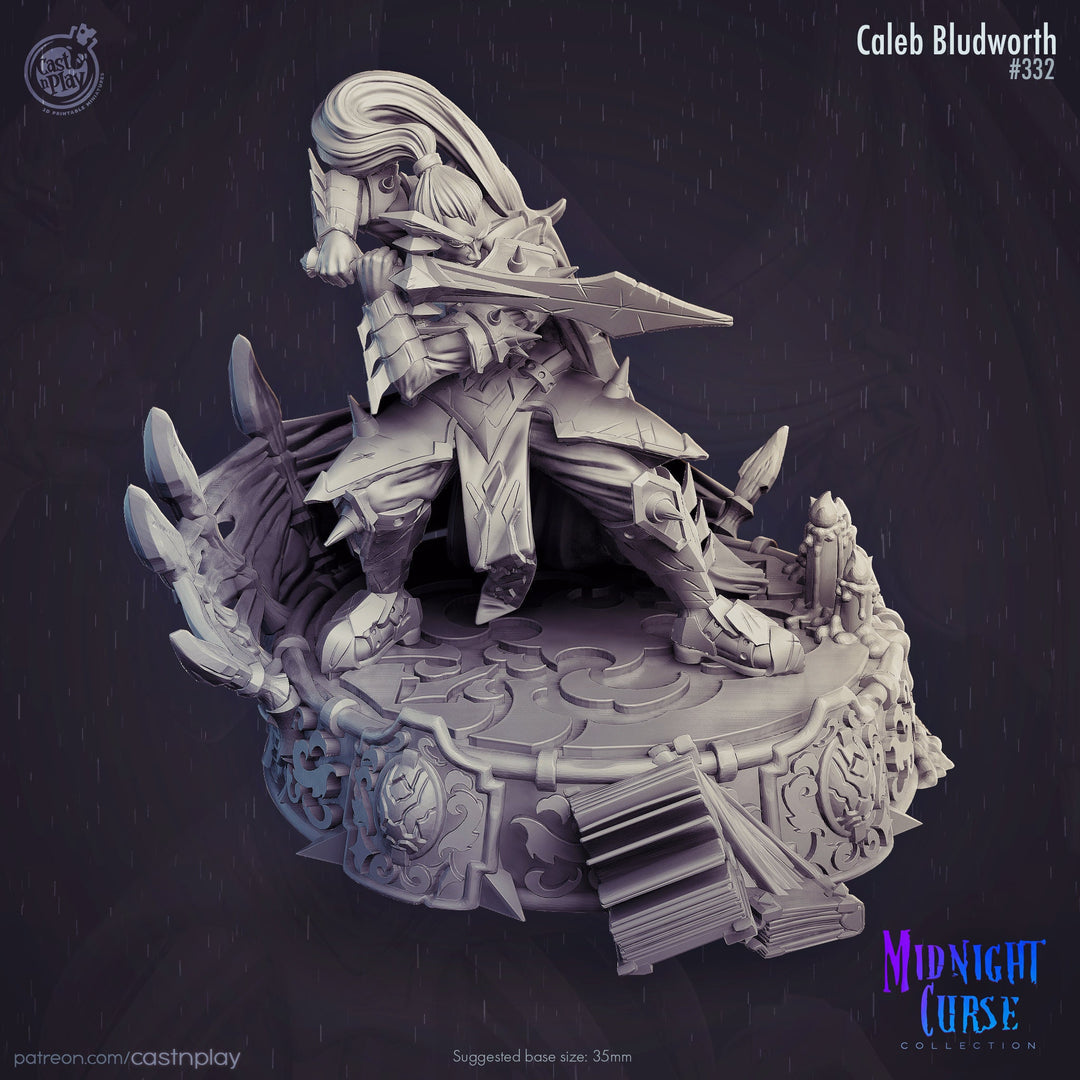 Elf Sword master Fighter | 28mm and 32mm Scale | Player Character Miniature | Dungeons and Dragons | Pathfinder Miniatures | Figurine |