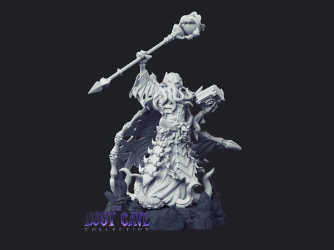 Mind Flayer Arcanist Wizard | 28mm and 32mm Scale | Aberration Miniature | Dungeons and Dragons | Pathfinder Miniatures | Figurine | DnD |