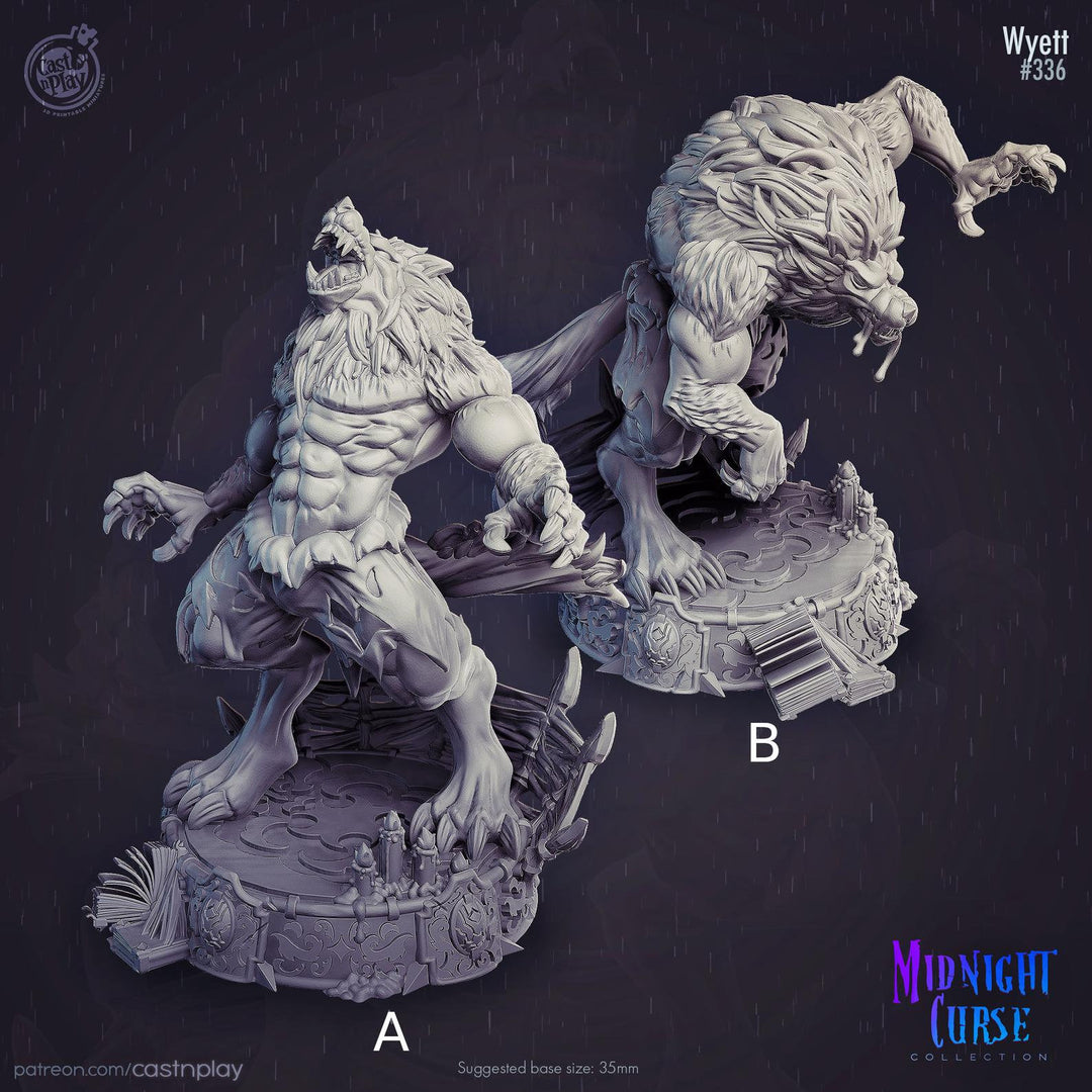 Werewolf | 28mm and 32mm Scale | Werewolf Miniature | Dungeons and Dragons Miniatures Lycan | Pathfinder Miniatures | Figurine | DnD Mini |