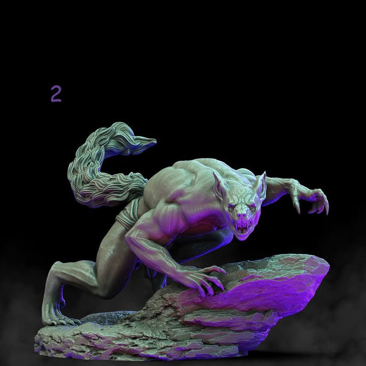 Werewolves (4 different models) | 28mm and 32mm scale | 65mm | Resin Miniature | Dungeons and Dragons | Figure for painting |Pathfinder mini
