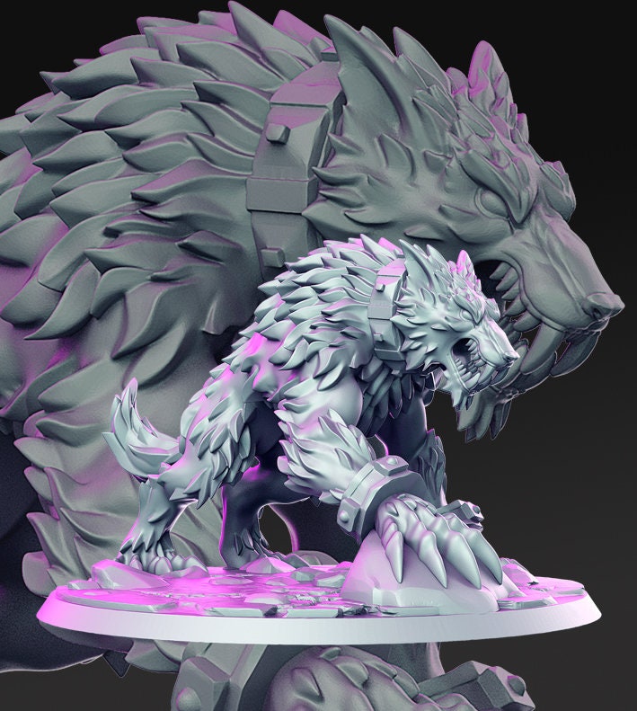 Werewolf | 28mm and 32mm Scale | Werewolf Miniature | Dungeons and Dragons Miniatures Lycan | Pathfinder Miniatures | Figurine | DnD Mini |