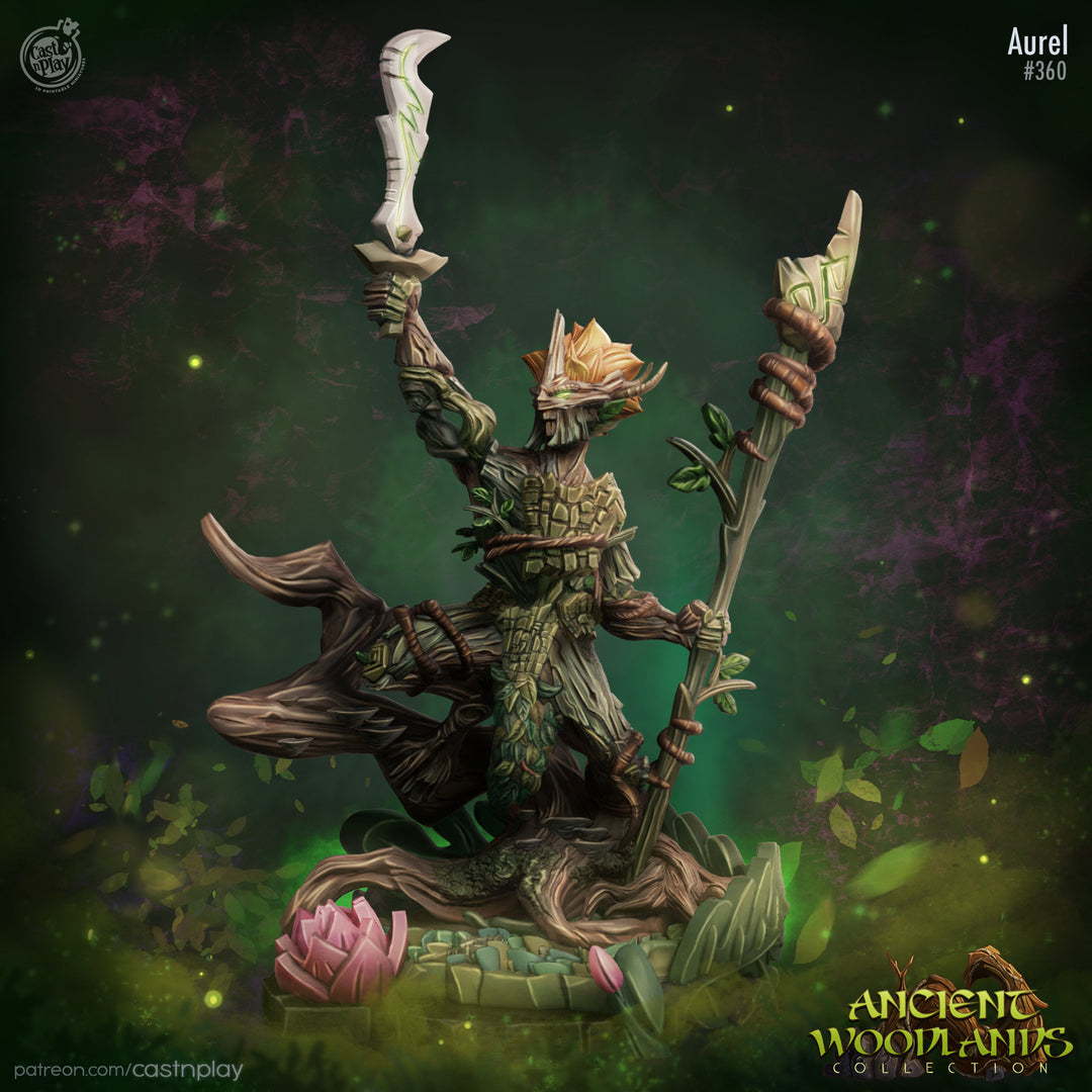 Very Rare Male Dryad Woodland Fey Spirit | Miniatures Dungeons and Dragons | 28mm, 32mm, 75mm | Pathfinder | Unpainted Resin 3d printed