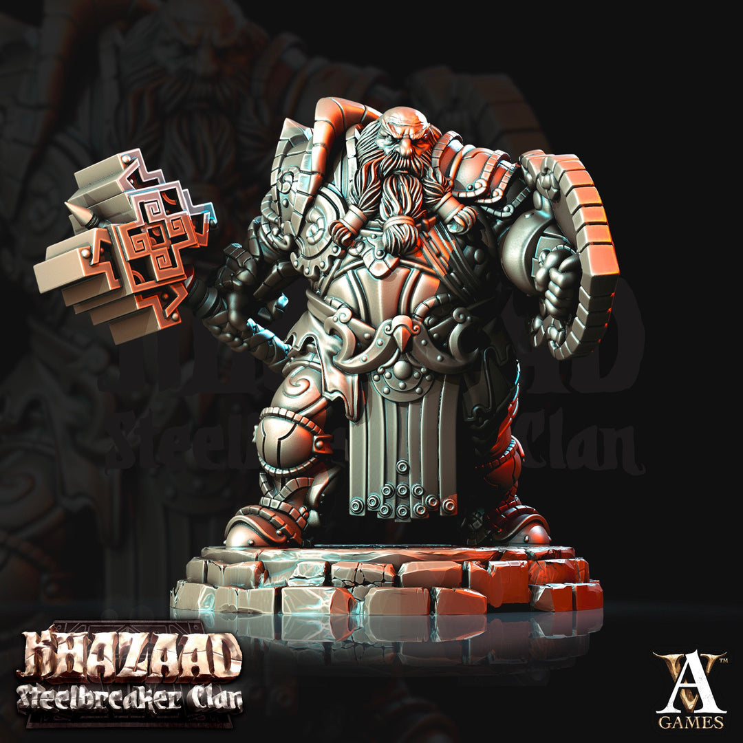 Dwarf Fighter with Mace & shield Resin Miniatures | D n D | 28mm, 32mm, 54mm Scale,75mm,100mm Scale| Pathfinder | Figure for Painting