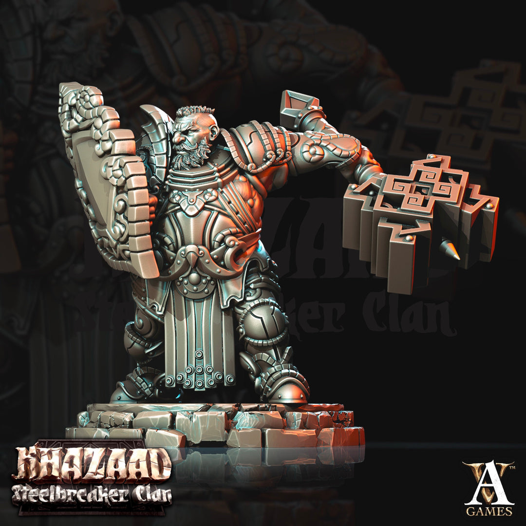 Dwarf Fighter with Mace & shield Resin Miniatures|Dungeons and Dragons|28mm, 32mm,54mm,75mm,100mm Scale | Pathfinder | Figure for Painting|
