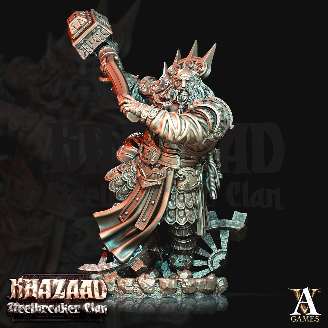 Dwarf Fighter Cleric Maul Resin Miniatures | Dungeons and Dragons | 28mm, 32mm, 75mm | Pathfinder | Figure for Painting|