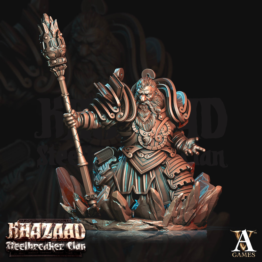 Dwarf Cleric Miniature | Mountain Dwarf Spell | Dungeons and Dragons | 5 Sizes /Scales| Pathfinder | Unpainted |