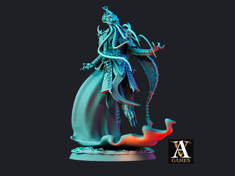 Mind Flayer, Illithid Unpainted Miniature | 75mm Scales | Dungeons and Dragons | Pathfinder | DnD 5e | Mindflayers | Mindflayer