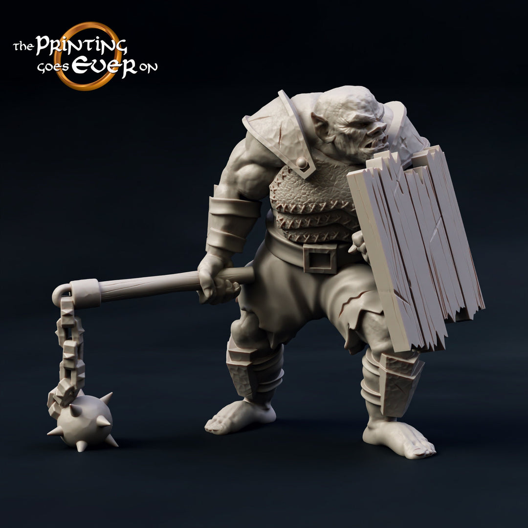 Orc Fighter | 28mm Scale | 32mm Scale | Pathfinder Figure | DnD | Half-orc Warrior Figurine unpainted |