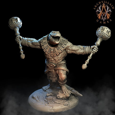 Lizardfolk Crocodilian Lizardman | 32mm scale 60mm | 28mm scale 55mm | Dungeons and Dragons Resin miniature | 3d printed |Unpainted Figure |