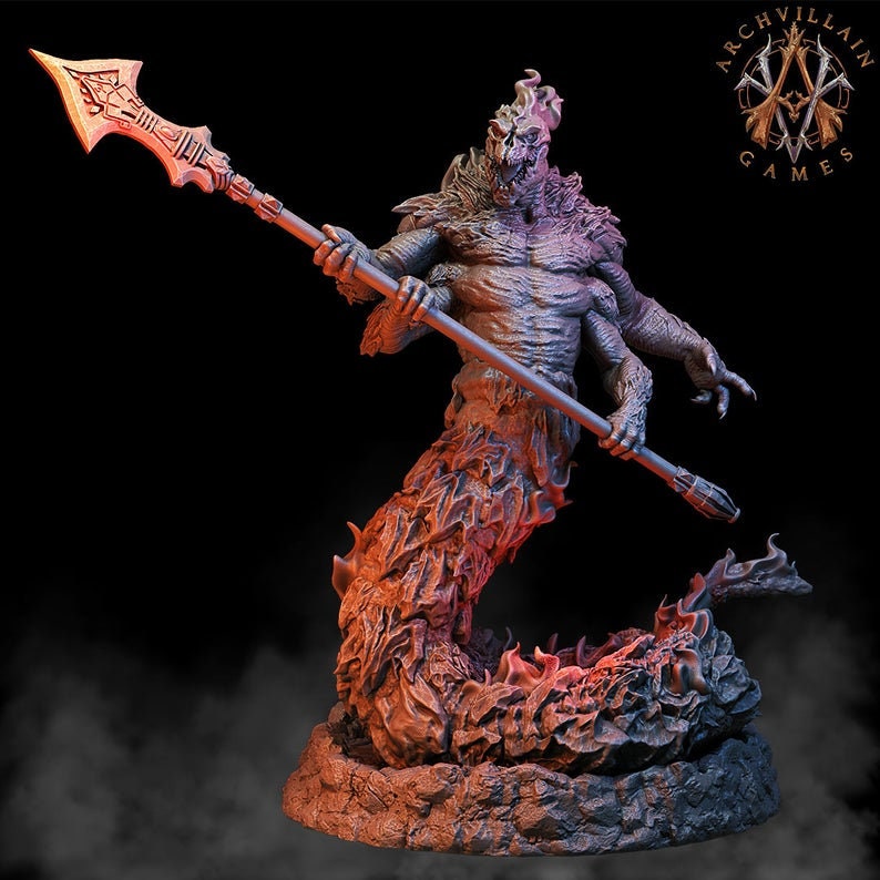 Salamander Noble | 32mm scale 70mm | 28mm scale 60mm | Dungeons and Dragons Resin miniature | 3d printed |Unpainted Figure |