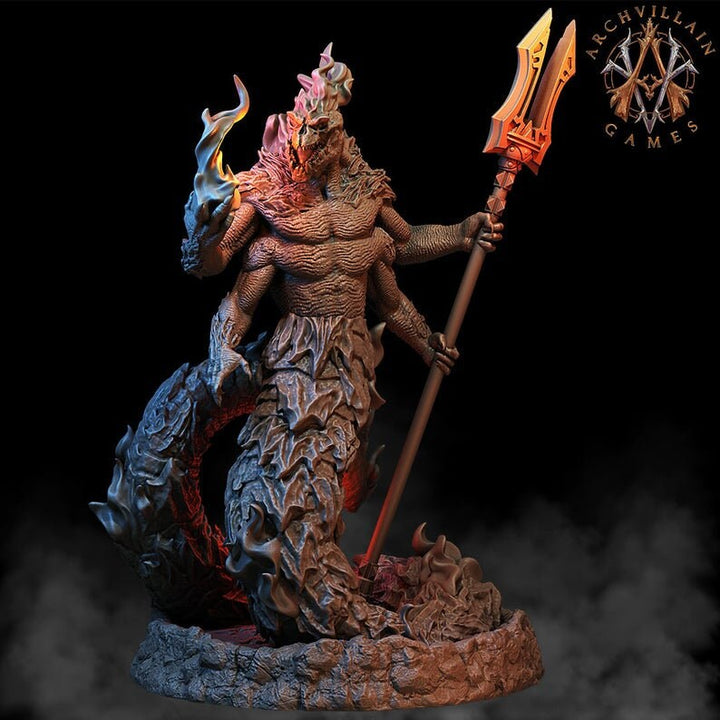 Salamander Noble | 32mm scale 70mm | 28mm scale 60mm | Dungeons and Dragons Resin miniature | 3d printed |Unpainted Figure |