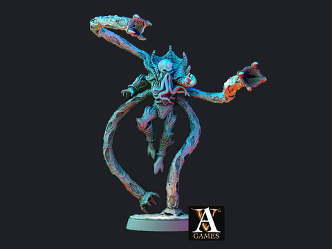 Mind Flayer, Illithid Unpainted Miniature | 28mm, 32mm, 75mm Scales | Dungeons and Dragons | Pathfinder | DnD 5e | Mindflayers | Mindflayer