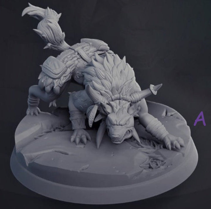 Hyenas - | 28mm and 32mm Scale | Animal Monster Miniature | Dungeons and Dragons | Pathfinder Miniatures | Figurine | DnD Wolf mini |