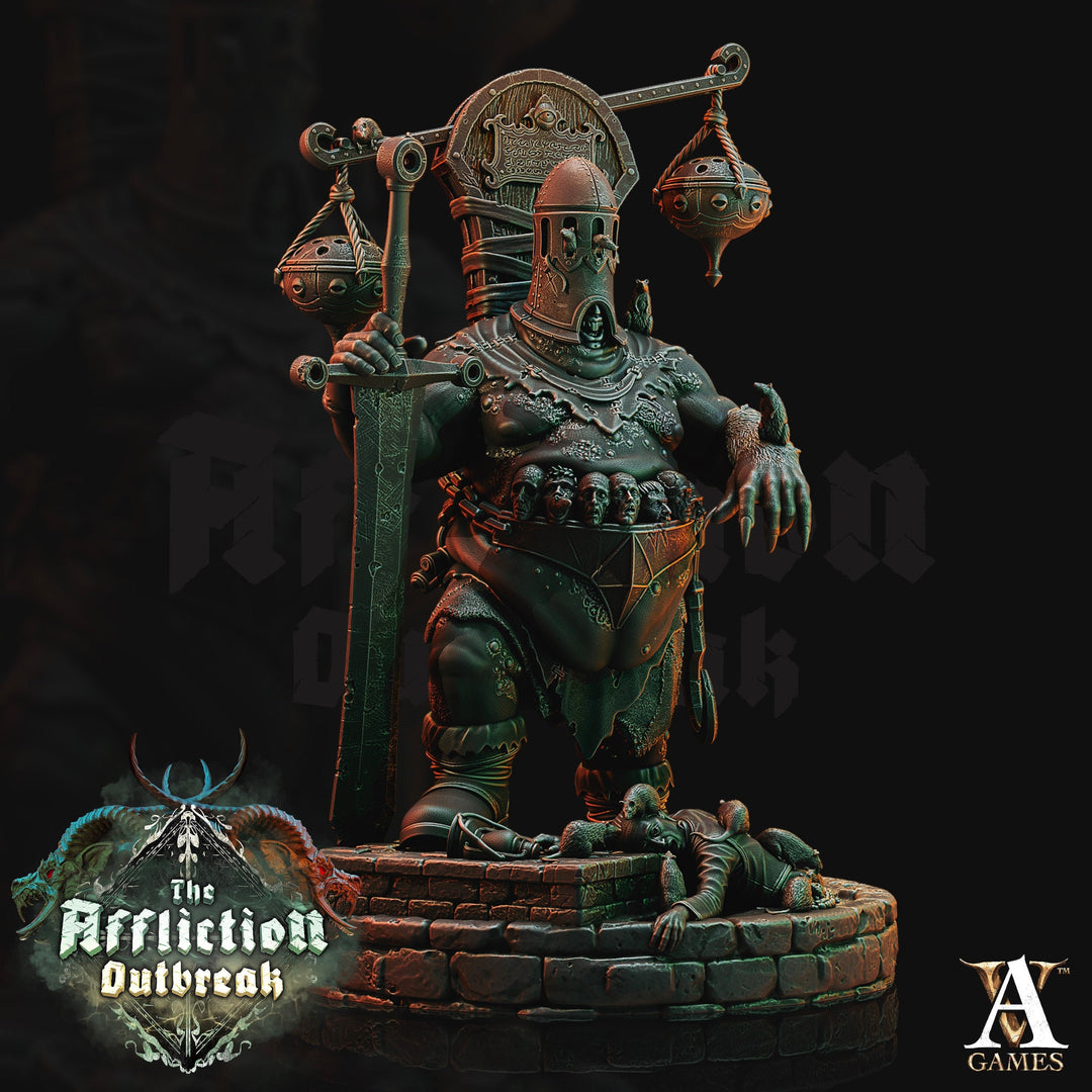 Wererat The Executioner | Resin Miniature | Dungeons and Dragons | 84mm tall | 28mm,32mm Scale | Pathfinder ratfolk | D&D