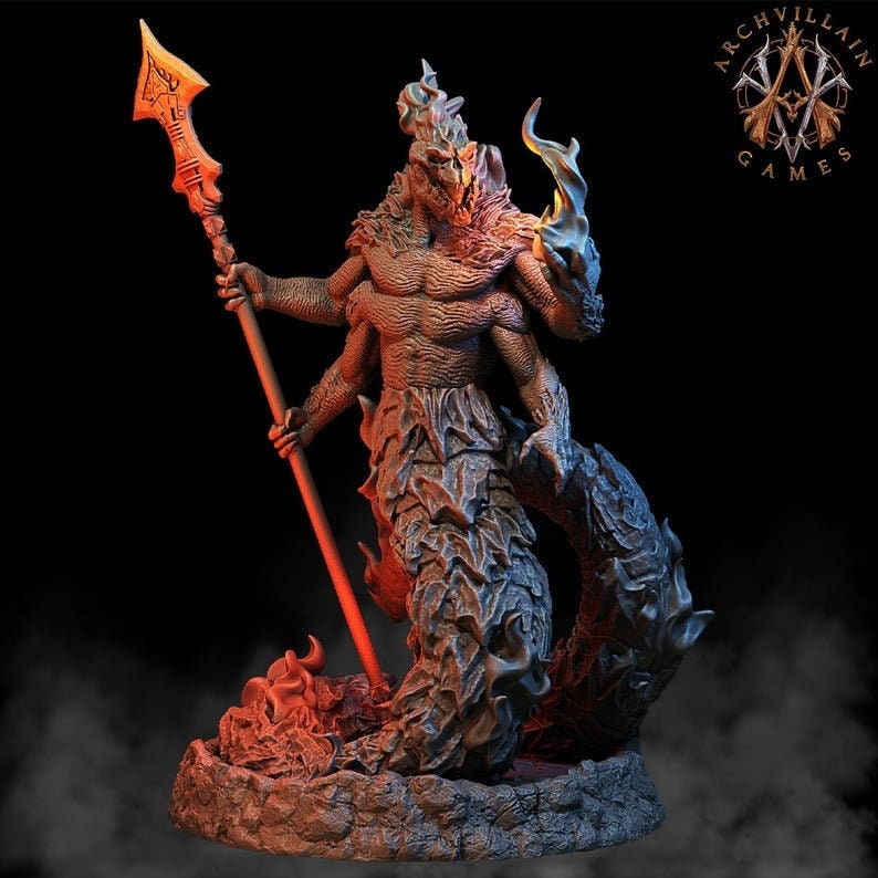 Salamander Noble | 32mm scale 70mm | 28mm scale 60mm | Dungeons and Dragons Resin miniature | 3d printed |Unpainted Figure |
