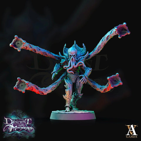 Mind Flayer, Illithid Unpainted Miniature | 28mm, 32mm | Dungeons and Dragons | Pathfinder | DnD 5e | Mindflayers | Mindflayer